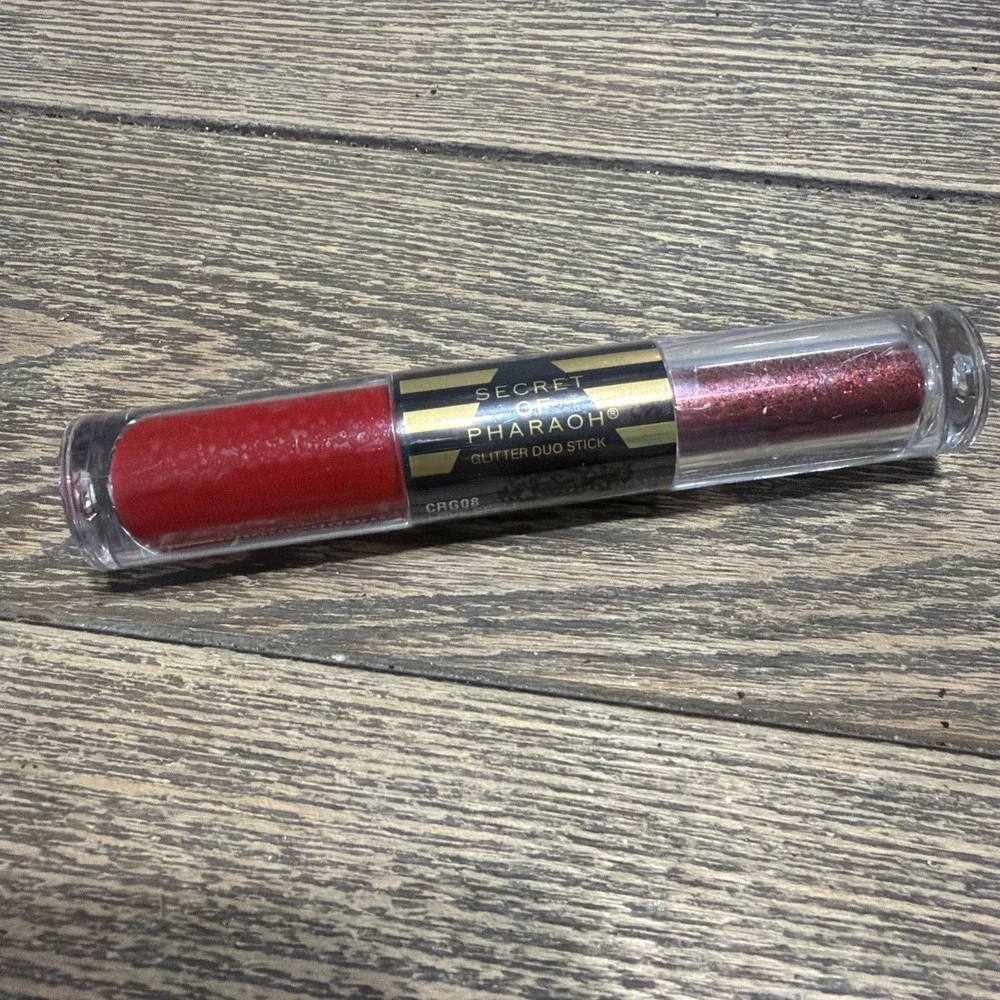Secret Of Pharaoh Glitter Duo Stick Love Spell Gorgeous Bold Red Sealed Package